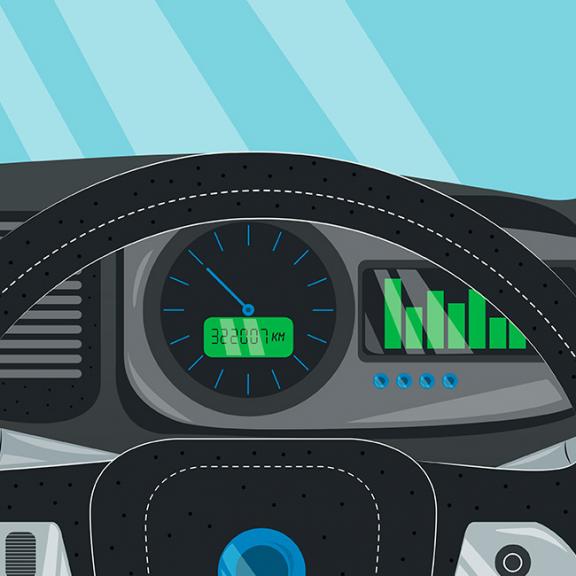 tableau de bord d'un taxi d'occasion